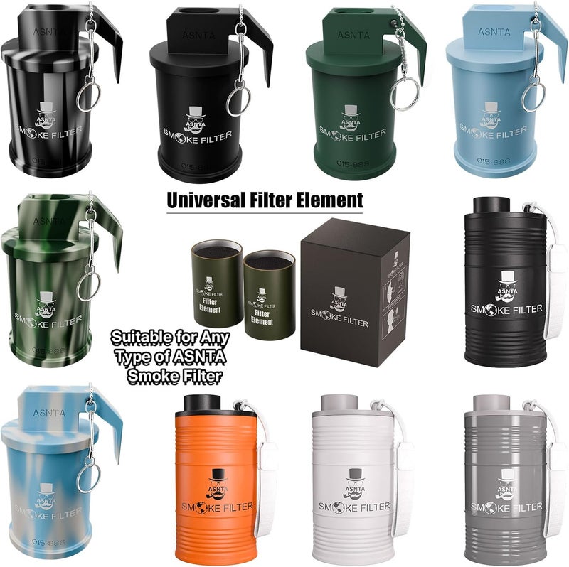 Asanta Metal Housing Personal Filter - Effectively Captures Smoke and Removes Odors,Long-Term Use, Equipped with Replaceable Cartridge (Filter) - Image 3